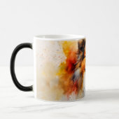Watercolor Dog Mug Wrap Magische Mok (Links)
