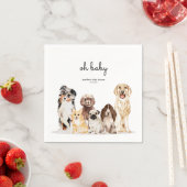 Watercolor Dog Party oh baby Servet (Insitu)