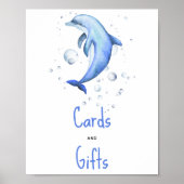 Watercolor dolfijn - kaarten en cadeaus poster (Voorkant)