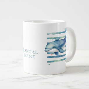 WATERCOLOR DOLFIN VACATIEHUUR GROTE KOFFIEKOP