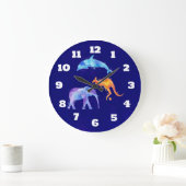 Watercolor Dolphin, Elephant and Kangaroo Grote Klok (Huis)
