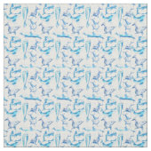 watercolor dolphin fish seamless pattern, dolphin stof (Swatch)