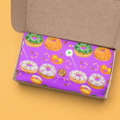 Watercolor Donut-licious Gelukkig Halloween Snoepg Tissuepapier
