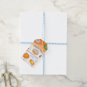 Watercolor Donut-licious Halloween Snoepgoed Bedan Cadeaulabel (Met Touw)