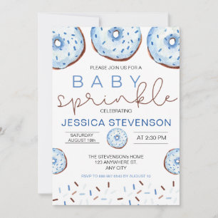 Watercolor Donuts Baby Spetterfeest Kaart