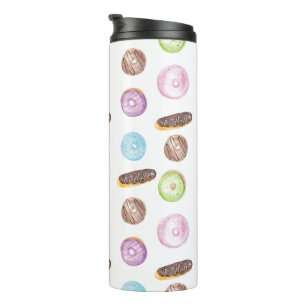 Watercolor Donuts Handgeschilderd Whimiscal Patroo Thermosbeker