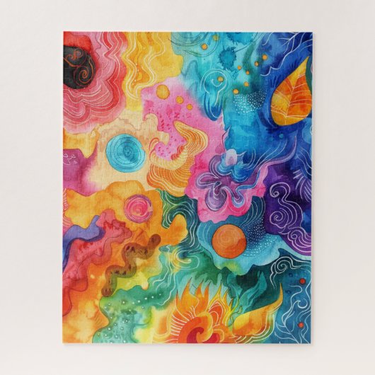 Watercolor Doodle Puzzel (Verticaal)