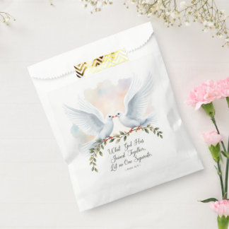 Watercolor Doves Mark 10:9 Favor Tasje Bedankzakje