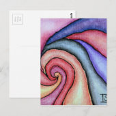 Watercolor Draaikolk Briefkaart (Voorkant / Achterkant)