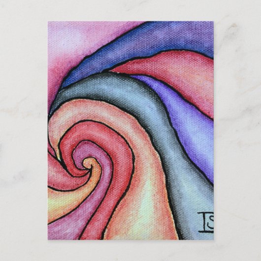 Watercolor Draaikolk Briefkaart (Voorkant)