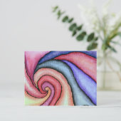 Watercolor Draaikolk Briefkaart (Staand voorkant)