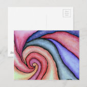 Watercolor Draaikolk Briefkaart (Voorkant / Achterkant)
