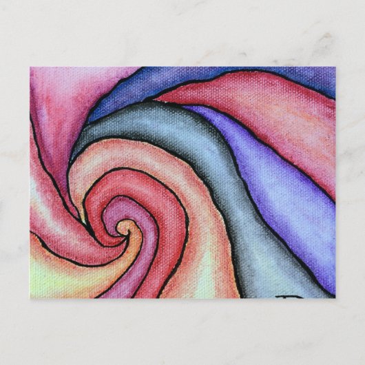 Watercolor Draaikolk Briefkaart (Voorkant)