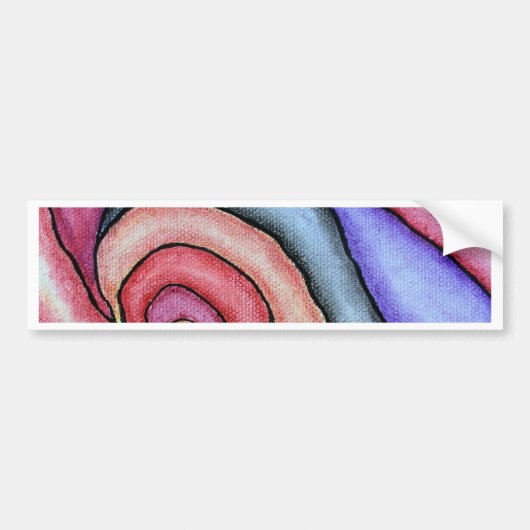 Watercolor Draaikolk Bumpersticker (Voorkant)