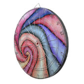 Watercolor Draaikolk Dartbord (Voorkant Rechts)