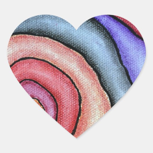 Watercolor Draaikolk Hart Sticker (Voorkant)