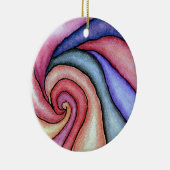 Watercolor Draaikolk Keramisch Ornament (Rechts)