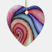 Watercolor Draaikolk Keramisch Ornament (Rechts)