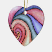 Watercolor Draaikolk Keramisch Ornament (Links)