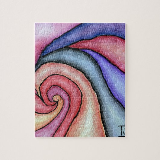 Watercolor Draaikolk Legpuzzel (Verticaal)