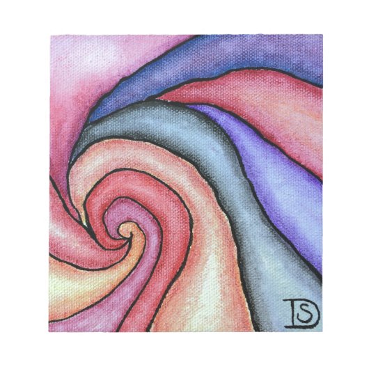 Watercolor Draaikolk Notitieblok (Voorkant)