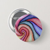 Watercolor Draaikolk Ronde Button 5,7 Cm (Voorkant /achterkant)