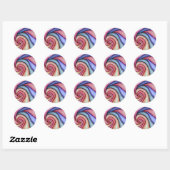 Watercolor Draaikolk Ronde Sticker (Vel)