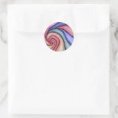 Watercolor Draaikolk Ronde Sticker (Tas)