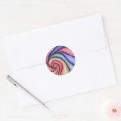Watercolor Draaikolk Ronde Sticker (Envelop)