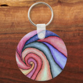 Watercolor Draaikolk Sleutelhanger (Voorkant)