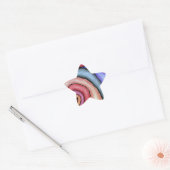 Watercolor Draaikolk Ster Sticker (Envelop)