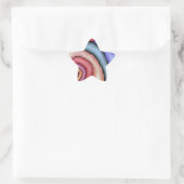 Watercolor Draaikolk Ster Sticker (Tas)