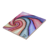 Watercolor Draaikolk Tegeltje (Zijkant)
