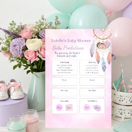 Watercolor Dreamcatcher Baby shower voorspellingen Poster
