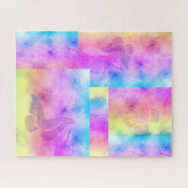 [Watercolor Dreams] Pastel Color Mosaic Butterfly Legpuzzel