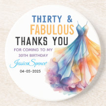 Watercolor Dress 30th Birthday Elegant & Feminine