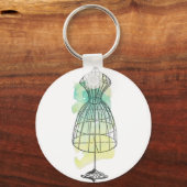 Watercolor Dress Form Sleutelhanger (Voorkant)
