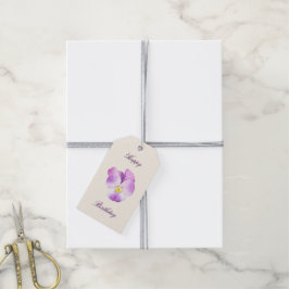 Watercolor driekleur cadeaulabel