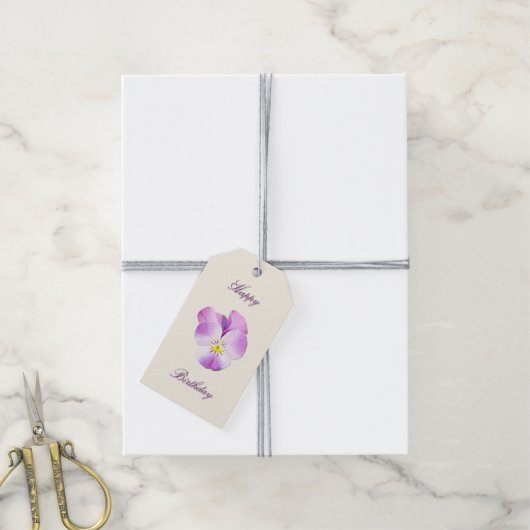Watercolor driekleur cadeaulabel (Met Touw)