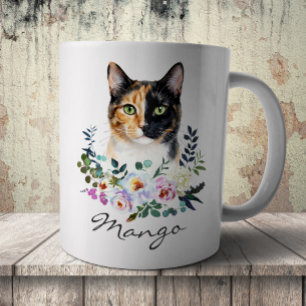 Watercolor Driekleurige Schimmelkat Koffiemok