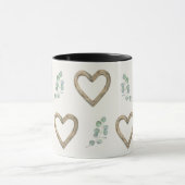 Watercolor Driftwood Heart Mug Mok (Midden)