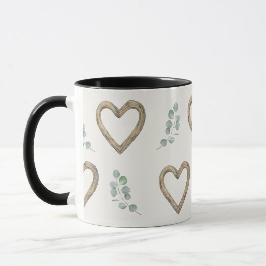 Watercolor Driftwood Heart Mug Mok (Links)