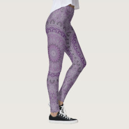 Watercolor Droom Mandala in Schakeringen van Paars Leggings