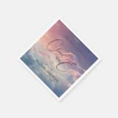 Watercolor droomachtige zonsondergang wolk 9 Bruid Servet (Hoek)