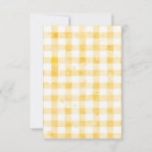 Watercolor Duck Yellow Birthday Party Bedankkaart (Achterkant)