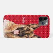 Watercolor Duitse Herdershond Gepersonaliseerd Case-Mate iPhone Case (Achterkant (horizontaal))