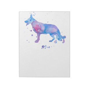 Watercolor Duitse Herdershonden Notitieblok