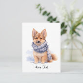 Watercolor Duitse Staander Puppy Hond Persoonlijk Briefkaart (Staand voorkant)