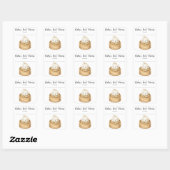 watercolor dumpling - baby's eerste bibliotheek vierkante sticker (Vel)