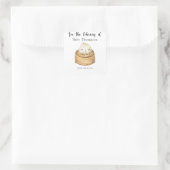 Watercolor dumpling - voor de bibliotheek van vierkante sticker (Tas)
